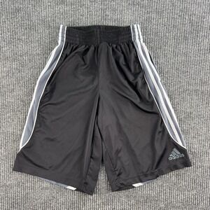 Adidas Shorts Men Small Black Gray White Basketball Athletic Mesh Gym y2k